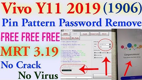 Vivo Y11 2019 1906 Pin Pattern Password Unlock With MRT 3.19 | No Dongle No Crack Tottal Free Unlock