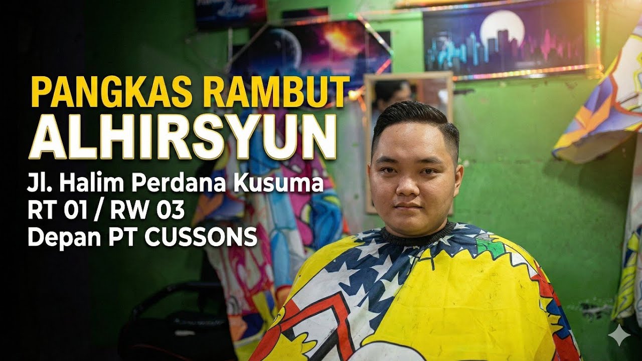 Pangkas Rambut Al-Hirsyun ✂️ Barbershop 24 Jam Batu Ceper | Depan PT Cussons