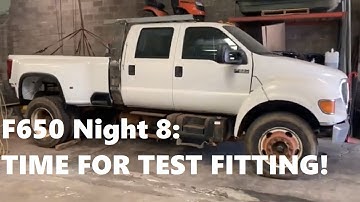 F650 build! Night 8: Bed and rollbar test fit #fabrication #diesel #caterpillar #cat #torch #F650