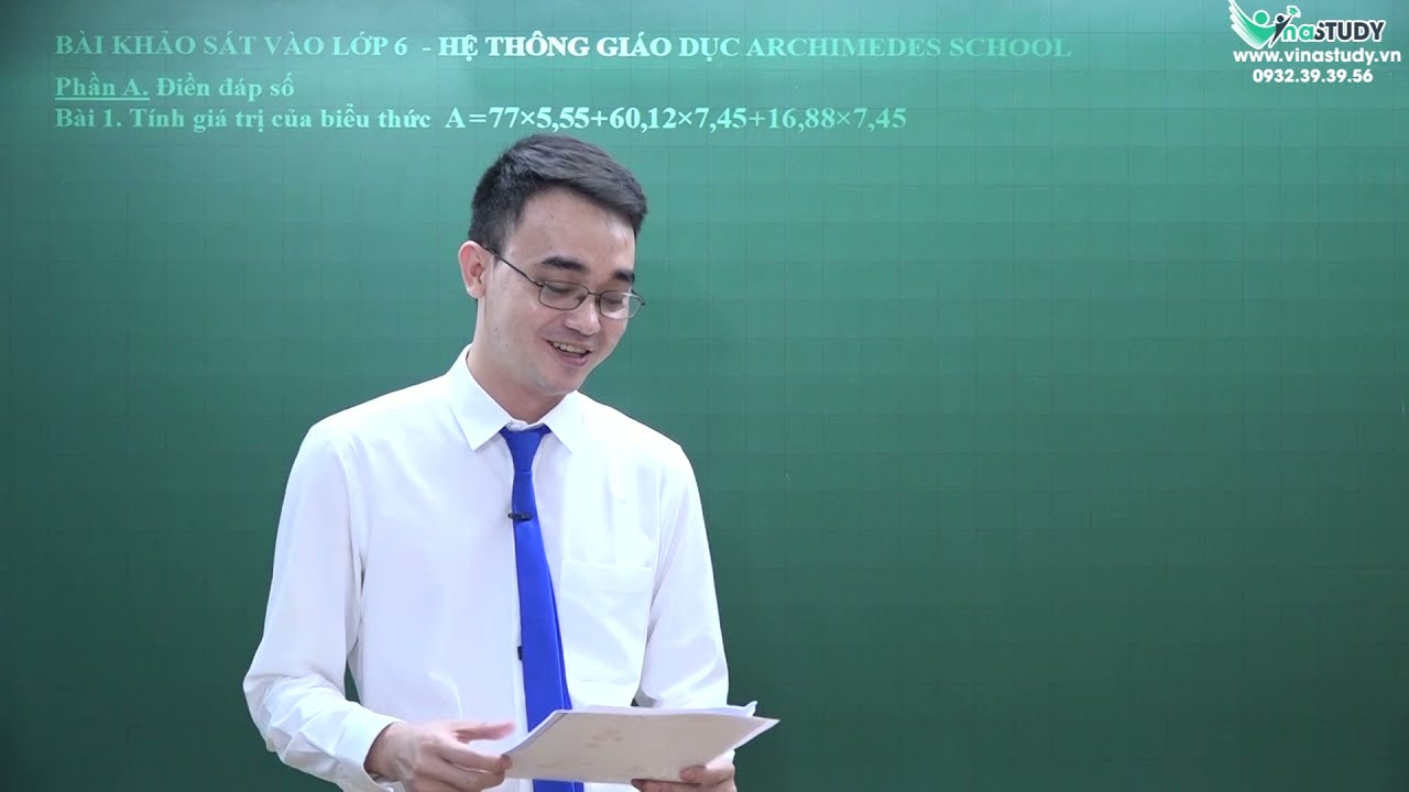 Ôn thi vào lớp 6 môn Toán - Giải chi tiết đề thi... - youtube