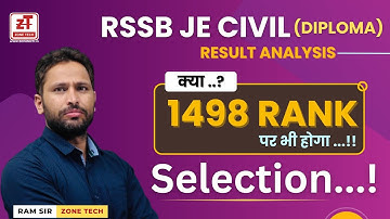 RSSB JE Result 2025 | RSMSSB JE Civil (Diploma) Result, Rank & Selection with Ram Sir ZONE TECH