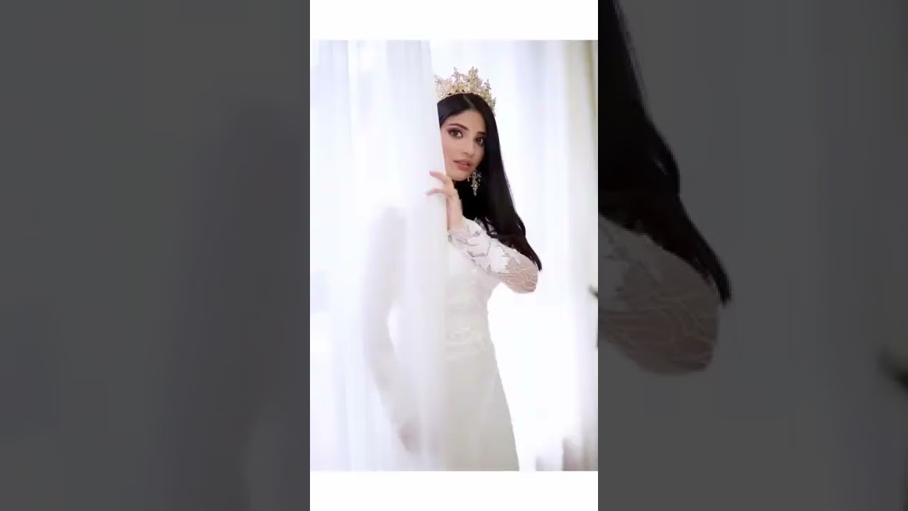 Ellie zaid new photo  shot in wedding dress 👗