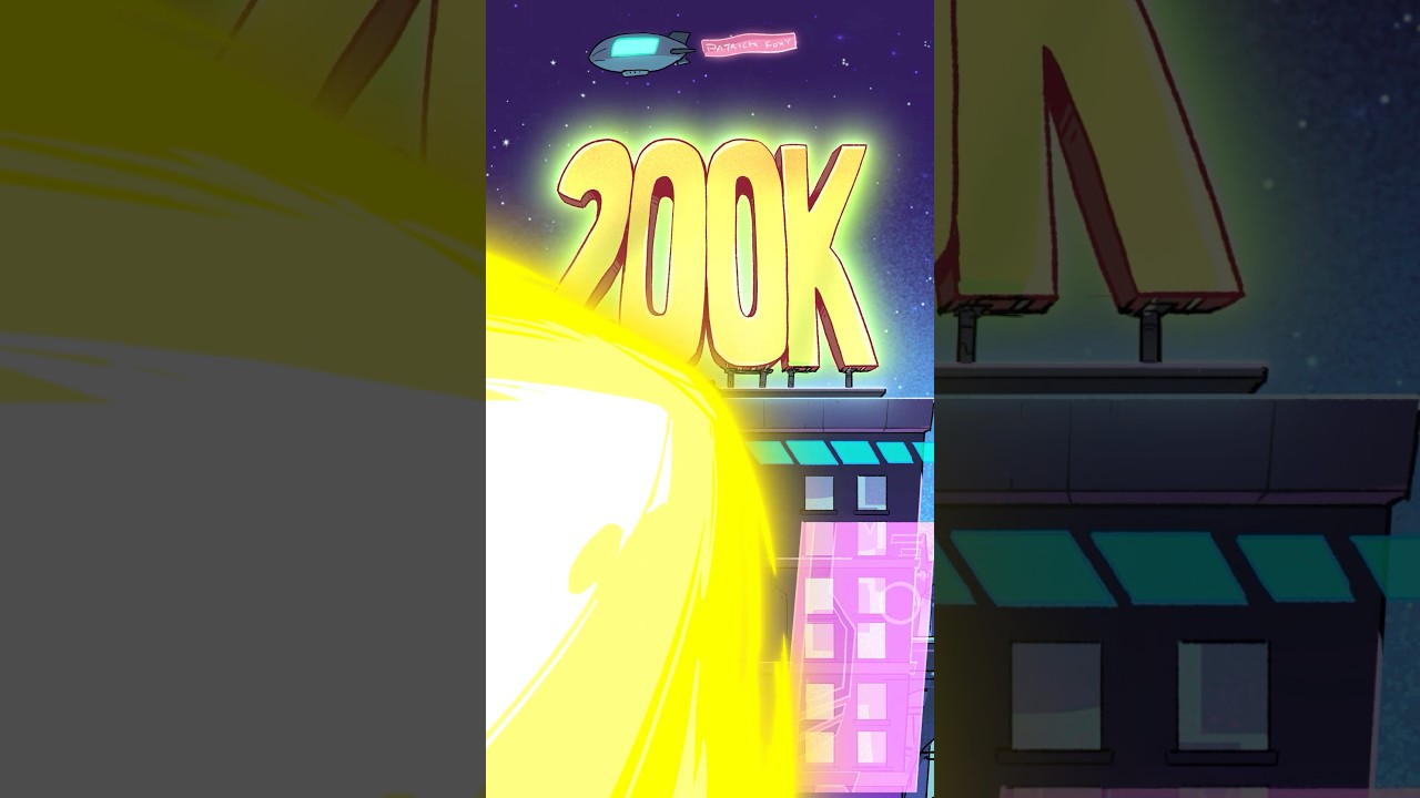 200K on IG! One day on YT too 🔥 #patrickfoxy #animation