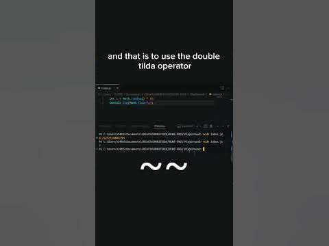 #javascript DOUBLE-TILDE OPERATOR [~~] #js #nodejs - YouTube