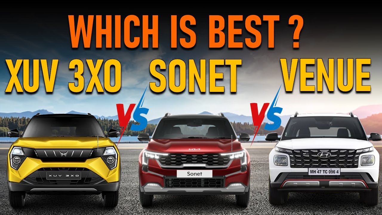 2024 Mahindra XUV 3XO Vs Kia Sonet Vs Hyundai Venue | Which is Best ? | Antique Auto Car