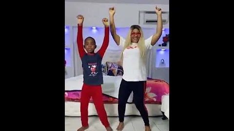 Watch the amazing dance of Mercy Aigbe and her son'