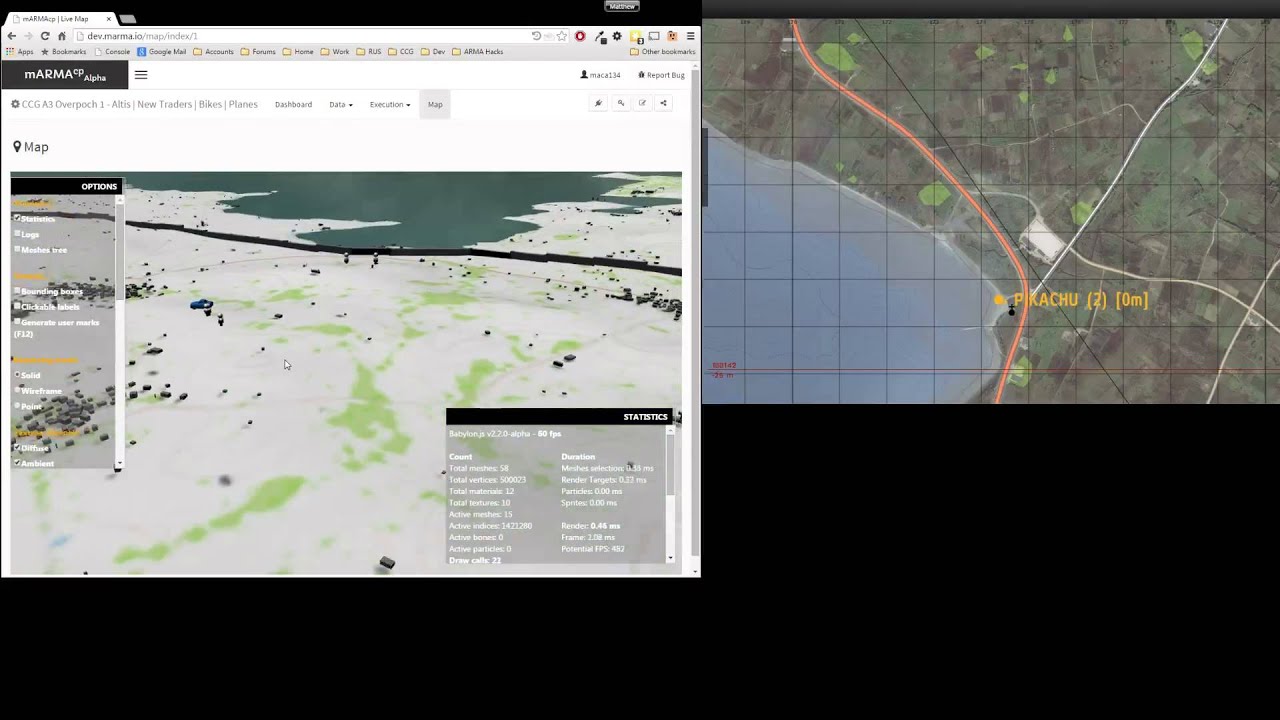 mARMA Debug Live Map Demo