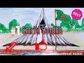 How to Draw Jatiya Smriti Saudha | For Kids 2019 |Step by Step| art-1