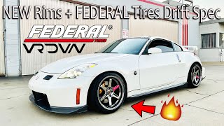 350Z Nismo 18x9.5 +12 Vordoven Federal RSRR Tires | Drift Wheel Setup