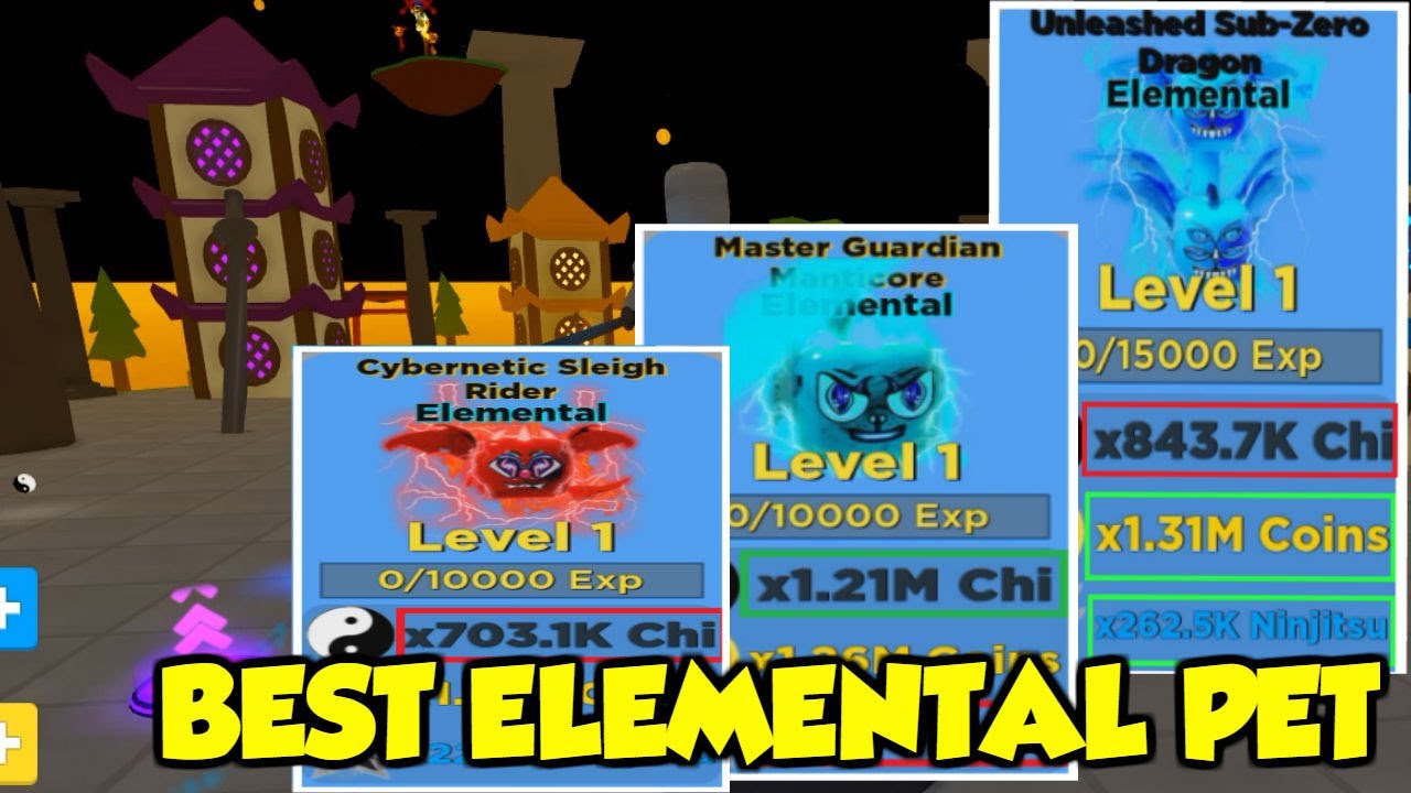Duel Arena Ninja Legends Update New Best Elemental Pets