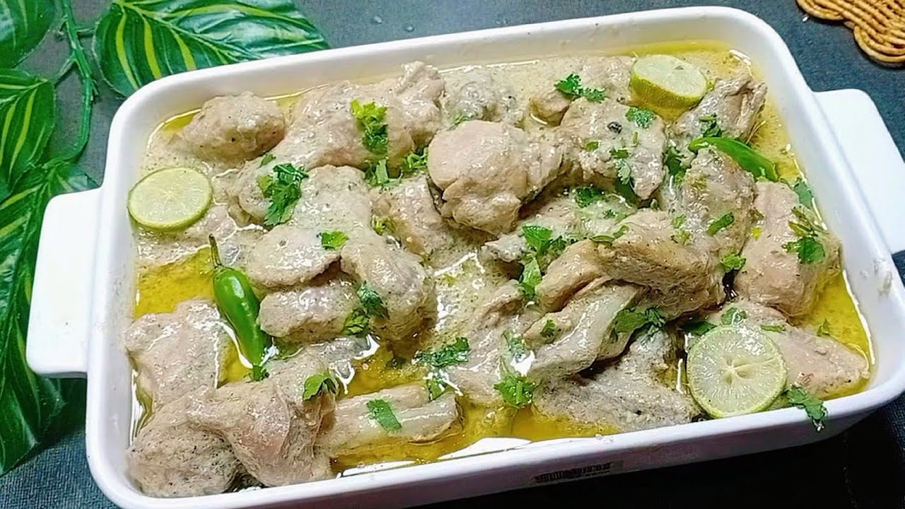 میرے گھر میں مہمانوں کے آنے پر دعوت میں یہ ریسپی بنانا ضروری ہے❤restaurant style chicken white kadai