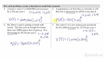 AP Precalculus – 2.5.B Exponential Function Context and Data Modeling