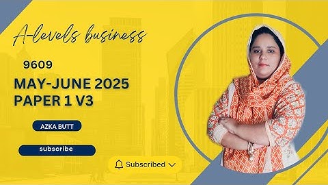 Paper 1 Variant 3 AS-levels Business 9609|May June 2025-Azka Butt