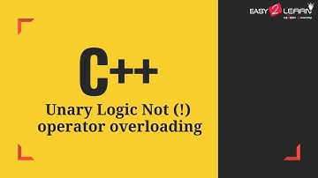 Unary Logic Not ! operator overloading