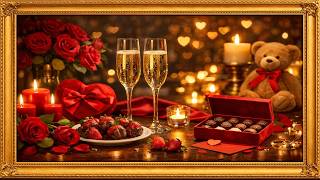 Romantic Background Music | Date Night Piano Ambience 4K | Anniversary & Valentine’s Day Ambience