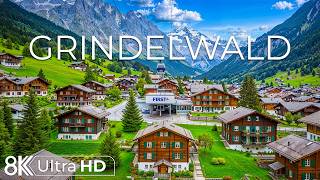 Grindelwald Switzerland 8K | Eiger Peaks, Flower Meadows & Wooden Chalets | Peaceful Summer Dream
