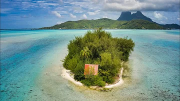 Motu Moute: Small private island in Bora Bora (French Polynesia)