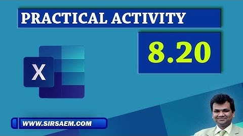 A-Level IT Spreadsheets Course Book Practical Activity -- 8.20 -- A Level IT 9626
