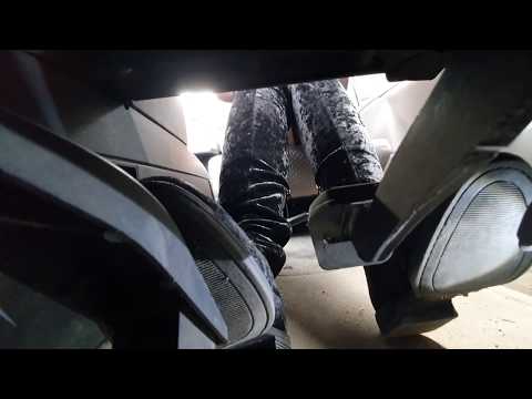 UNDER PEDAL CAMERA Driving & Pedal Pumping Winter Suede Boots || PREVIEW