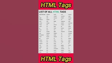List Of All HTML Tags | HTML Tags #html #htmltags #list #shorts #viral #youtubeshorts #trending