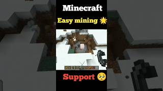 Minecraft easy mining #minecraft #gaming #viral