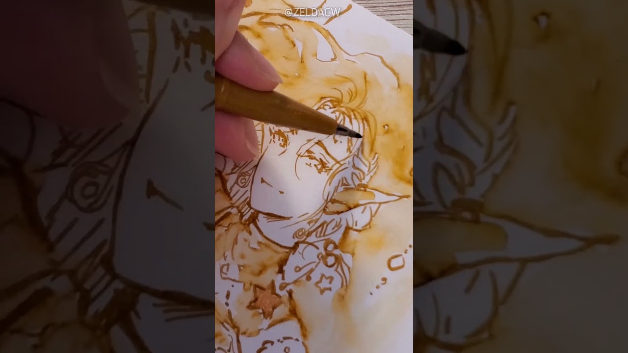 water accidentally spilled over this drawing... #illustration #art