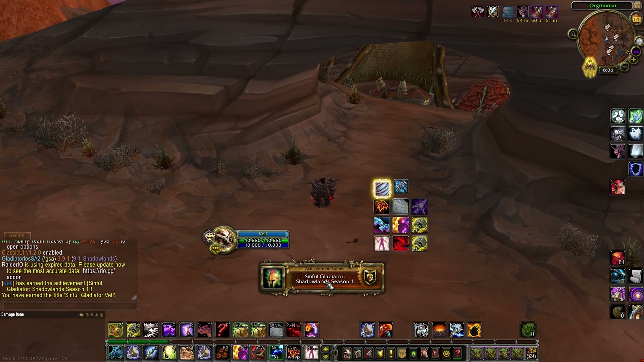 Velirium - Sinful Gladiator - Season 1 Rank 1 Tittle - Enh Shaman