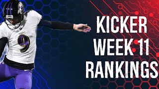 Top 12 Kicker Rankings Week 11 Fantasy Footbakl