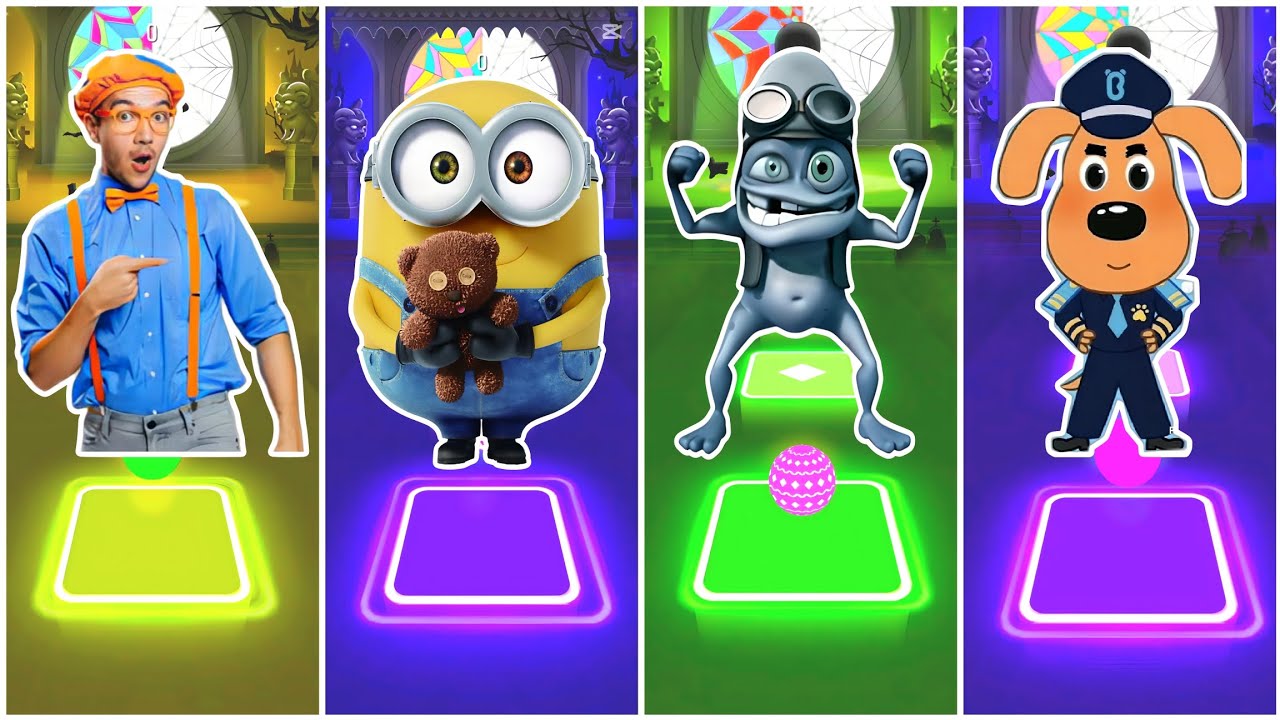 Блиппи против Миньонов против Сумасшедшей Лягушки против Шерифа Лабрадора - Tiles Hop EDM Rush 🎶 ...