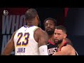 Austin rivers inadvertedly hits lebron james in the head with the ball and gets scared