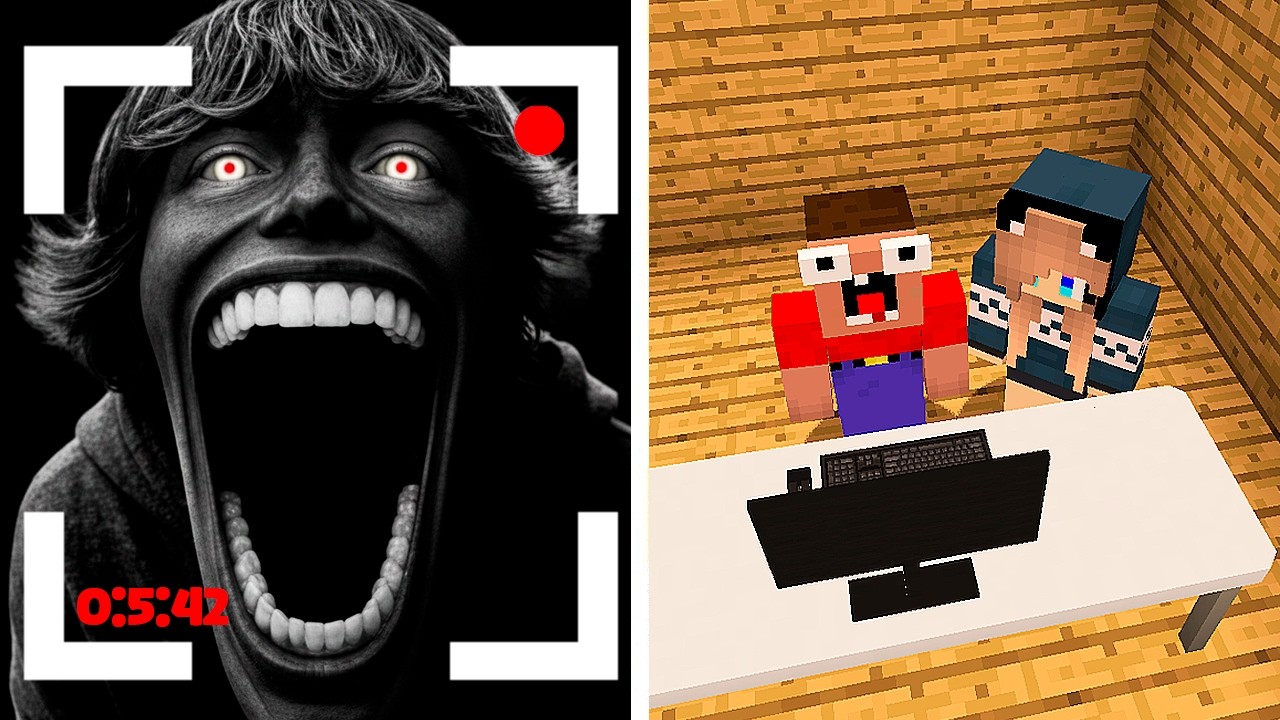 ВСЕ СЕРИИ ЗАСНЯЛИ НА СКРЫТЫЕ КАМЕРЫ В МАЙНКРАФТ НУБ И ДЕВУШКА ПРО В MINECRAFT СБОРНИК