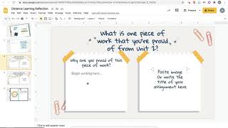 Distance Learning Reflection