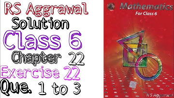 Rs Aggarwal Class 6 | Exercise 22 Question 1,2,3 | Data Handling | @mdsirmaths