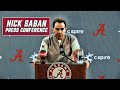 Nick Saban holds a press conference after Alabama's schedule is released