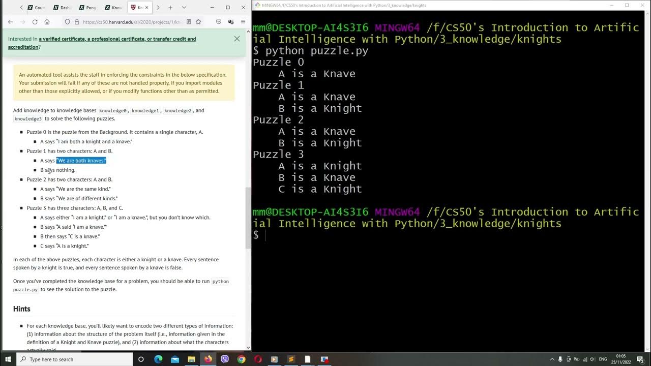 Knights - a program to solve logic puzzles - YouTube