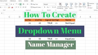 How To Create Dropdown Menu | How to To Use Name Manager screenshot 4