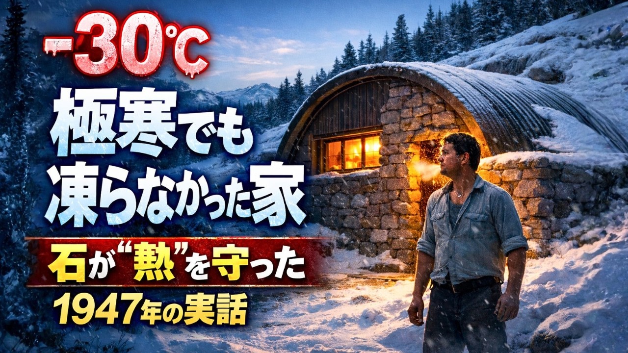 −30℃の極寒でも凍らなかった家｜石が熱を守った1947年の実話