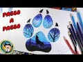 Como desenhar pegada de lobo com paisagem  passo a passo