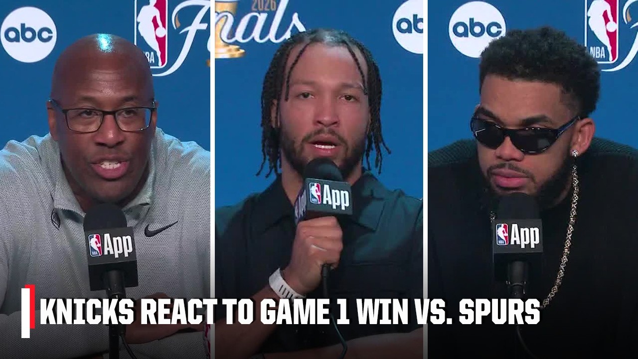 Knicks react to first NBA Finals win in 27 YEARS after Game 1 victory vs. the Spurs 🙌 | NBA on ESPN