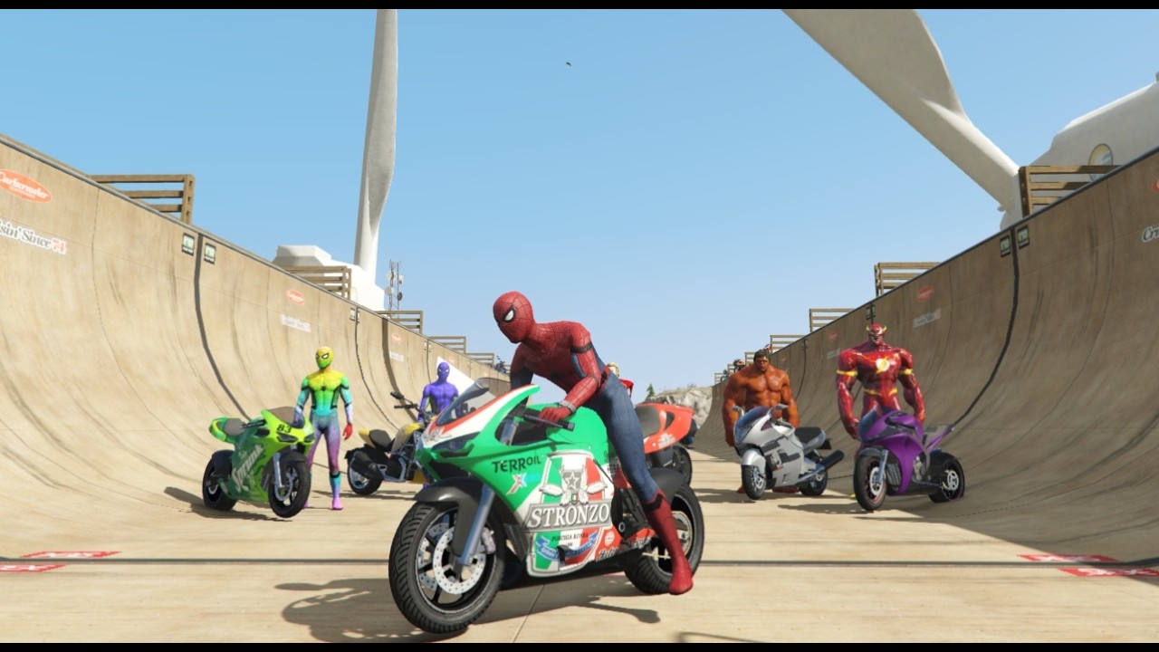 Spider man racing game   Rescue Iron man vs venom vs Thor Ep09