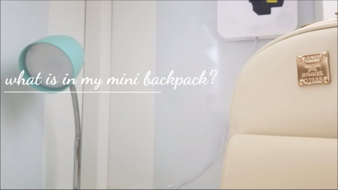 what's in my mini backpack YouTube