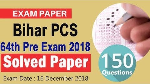 64th BPSC prelims exam paper and Ans in English by Rashmi Singh