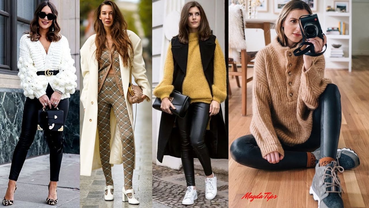 COMBINACIONES COOL con LEGGINS y SUÈTERS🌹🌹2021/2022 - YouTube