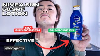 Does it Work? Nivea 50 SPF Sunscreen vs No Sunscreen