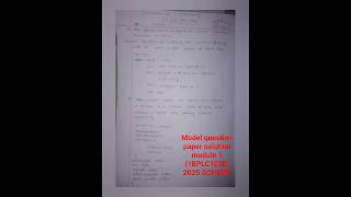 #vtu introduction to c programming 1BPLC105E MODEL QUESTION PAPER SOLUTION MODULE 1 ans 2025 scheme