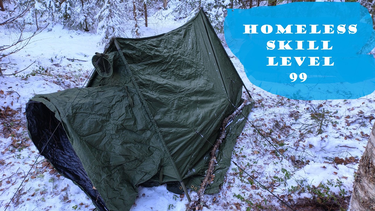 Ночевка в британской арктической палатке при температуре -20°C (Город наркоманов - уровень навыко...