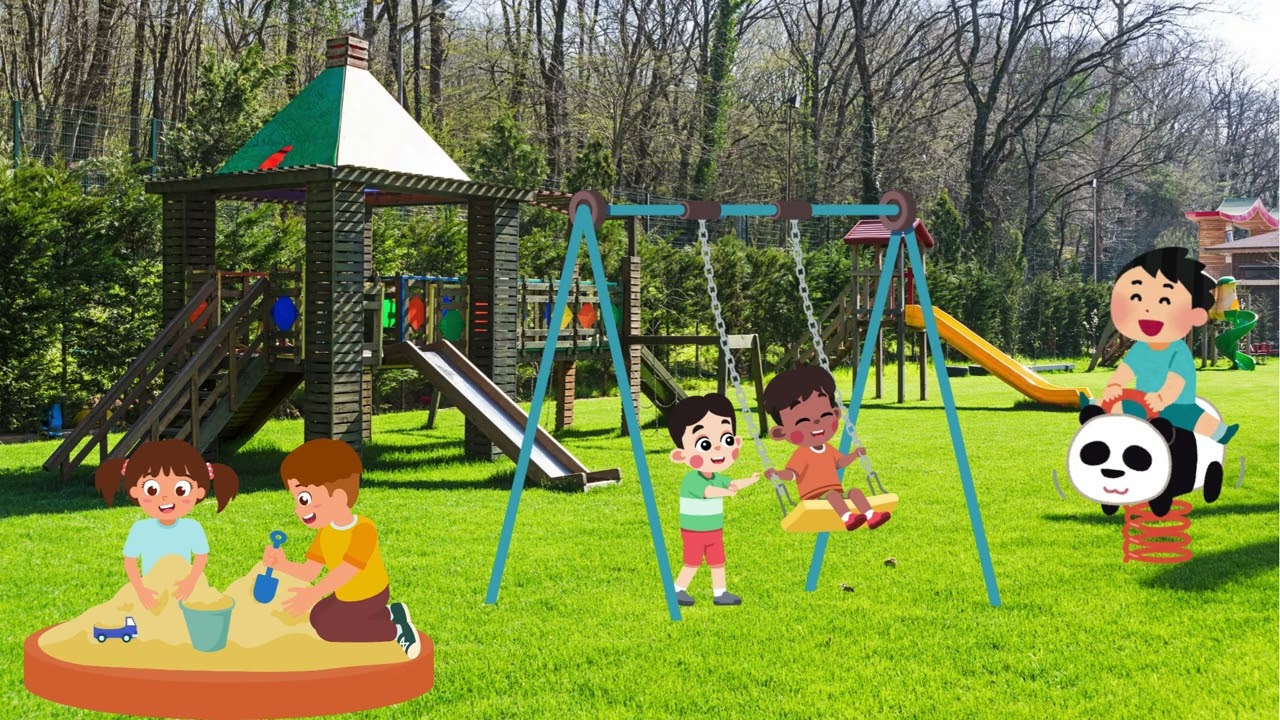 🎠🎶 Játszótéren Szaladunk – Vidám Gyerekdal (Hinta, Csúszda, Libikóka)