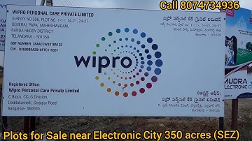 Open plots for Sale near Wipro || Maheshwaram || 350 Acre SEZ Electronic City.