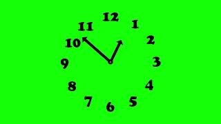 Clock Seamless Loop Animation on Green Screen | 4K | FREE TO USE