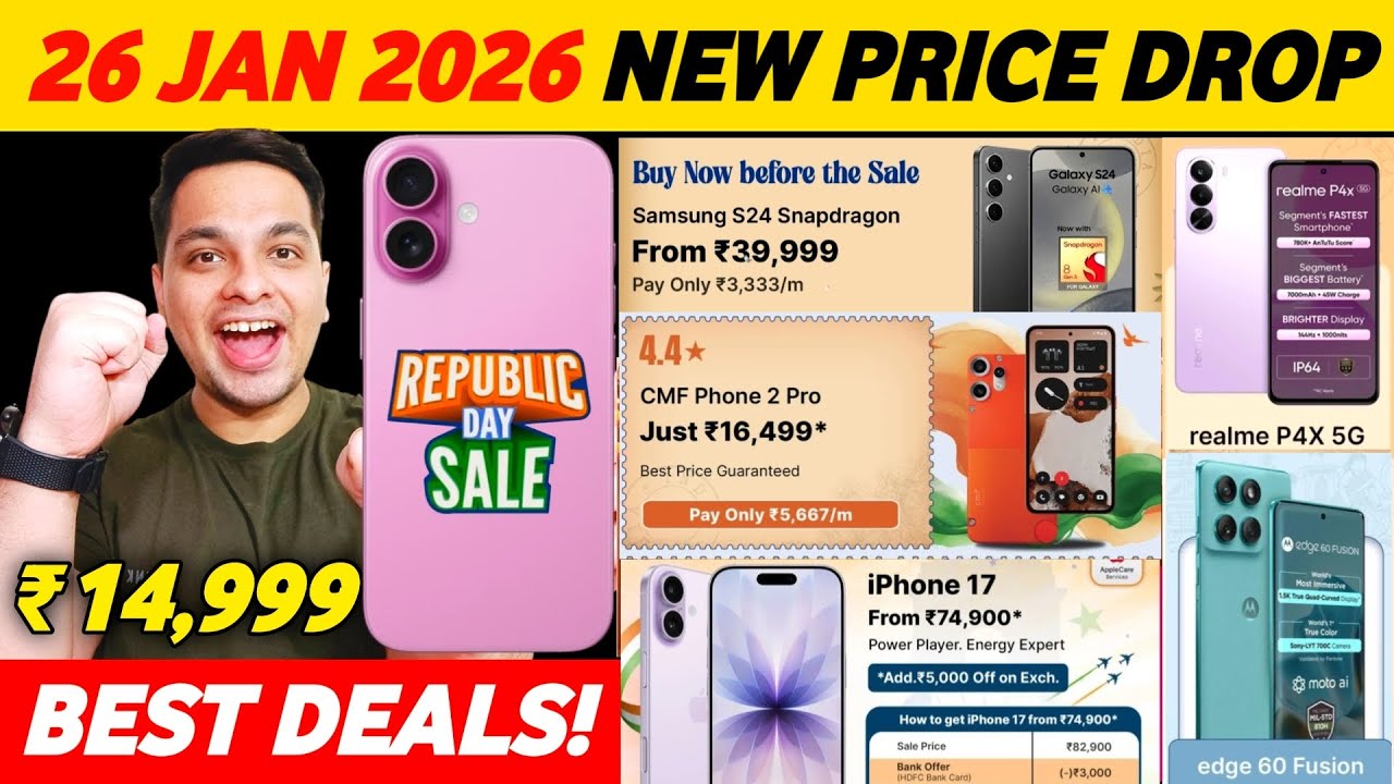 26 January Republic Day New Mobile Price Drop 🔥 Flipkart Republic Day Sale 2026 Best Mobile Offers